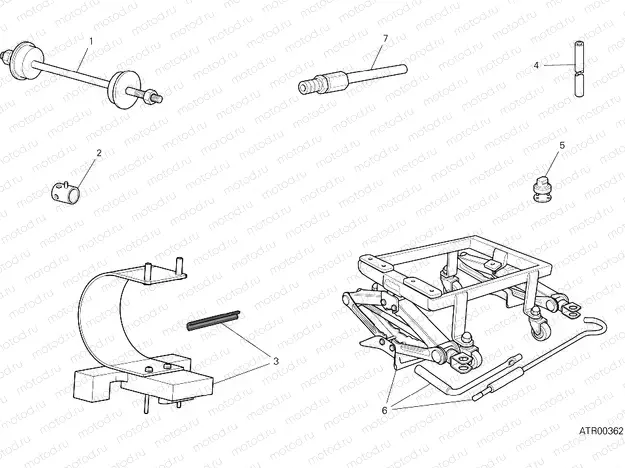 WORKSHOP SERVICE TOOLS, FRAME [MOD:SCR800CR]